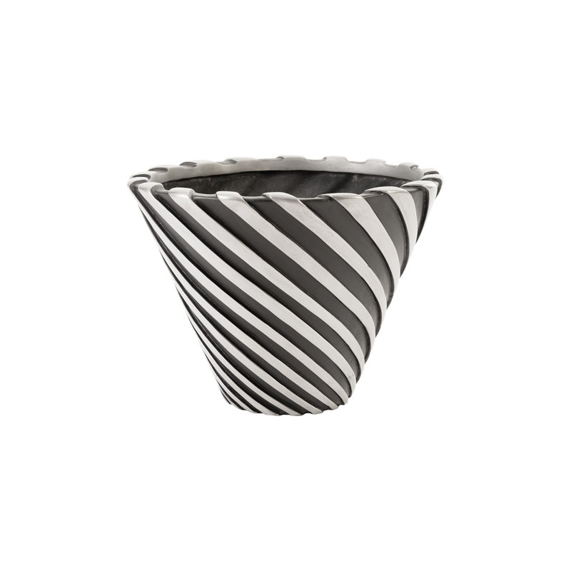Turbo Resin Pot Planter, 12" H x 16" W x 16" D, Gel Coat White