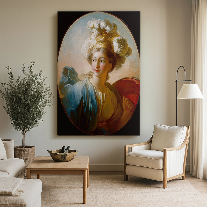 La déesse Minerva - galerie tendue sur toile par Jean-Honoré Fragonard, 32 x 48
