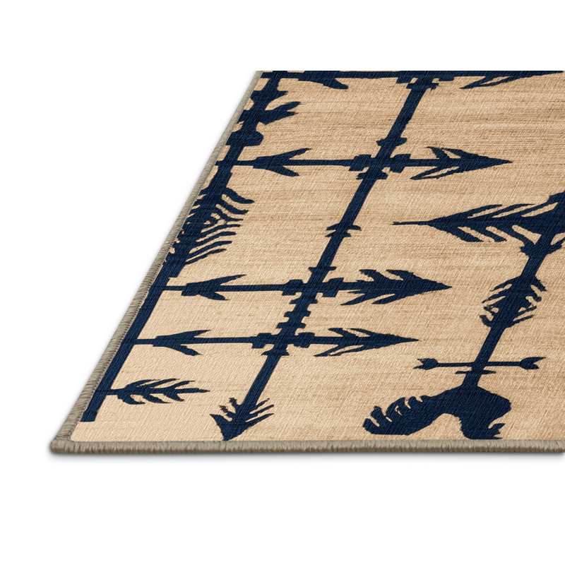Washable Weather Vane Farm Area Rug, Rectangle 8' x 10'