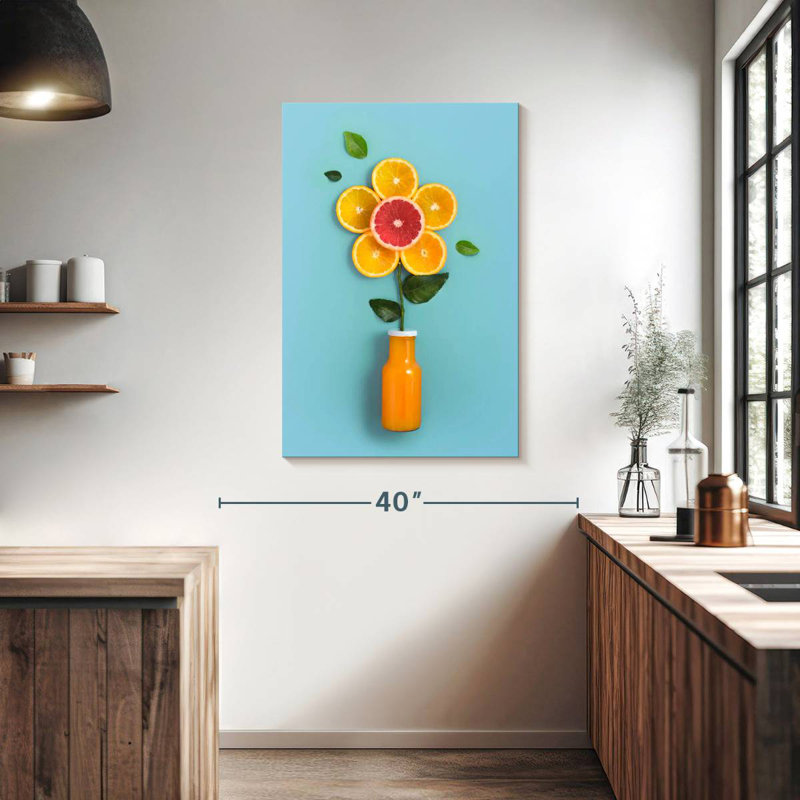 Harnek Orange Juice Flower, 39" H x 26" W