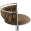 Tabouret de bar pivotant avec dossier Ginko-879315297-882844519