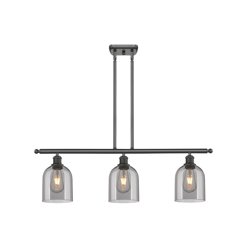 Odaniel 3 - Light Kitchen Island Pendant, Light Smoke, Oil Rubbed Bronze