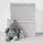 3 Sprouts - Recycled Fabric Storage Chest with Lid - Blueberry Taupe