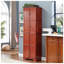 Armoire de rangement autoportante de 72,4 po de hauteur avec 8 portes et 4 tablettes - Bibliothèque au fini cerisier pour le salon, la cuisine et l'organisation de bureau-122602638