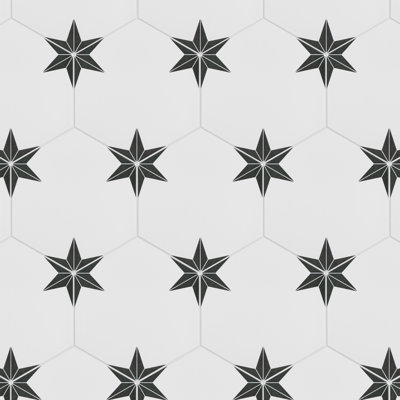 Carreau de porcelaine à motif hexagonal 9 po x 10 po Stella