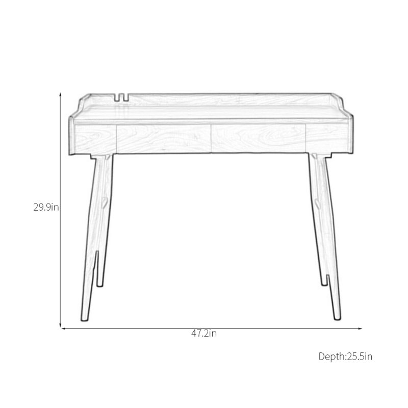 Commode en bois massif, Noyer