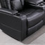 Canapé-lit inclinable électrique en cuir végétalien haut de gamme de 72,44 po Cyclade avec bouton-poussoir et port USB-101430577