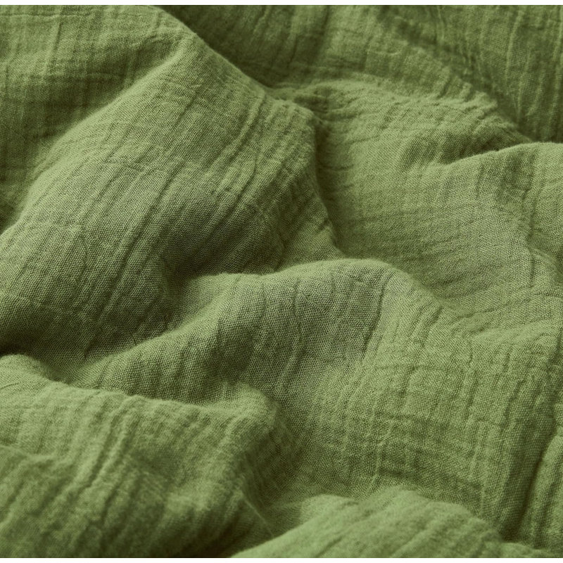 Breeze Cotton Gauze Comforter Bedding Set, Olive, Twin XL Comforter + 1 Standard Sham