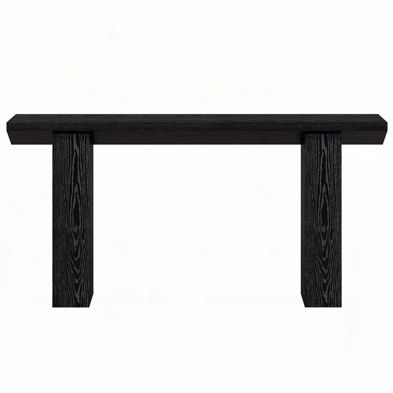 62.99"Long Farmhouse Console Table, Black, 31.5" H x 62.99" W x 11.8" D