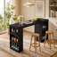 63" Bar Table, Modern Counter-Height Dining Table with Dual-Side Storage for Kitchen