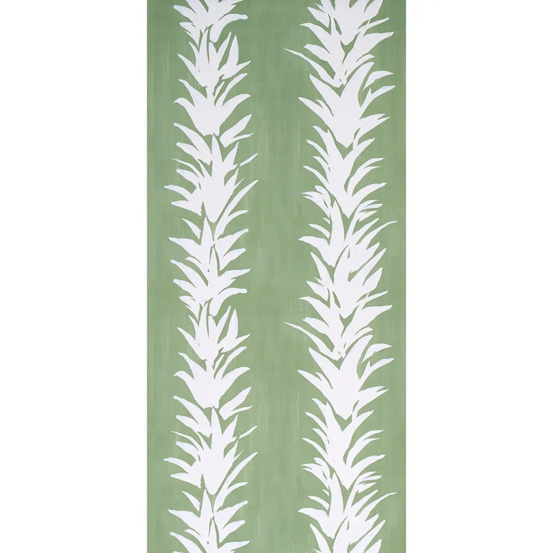 Schumacher x Backdrop White Lotus Wallpaper, Soft Green, Paper