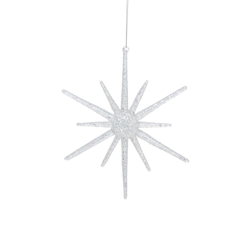 Ornement suspendu 8 ", Blanc