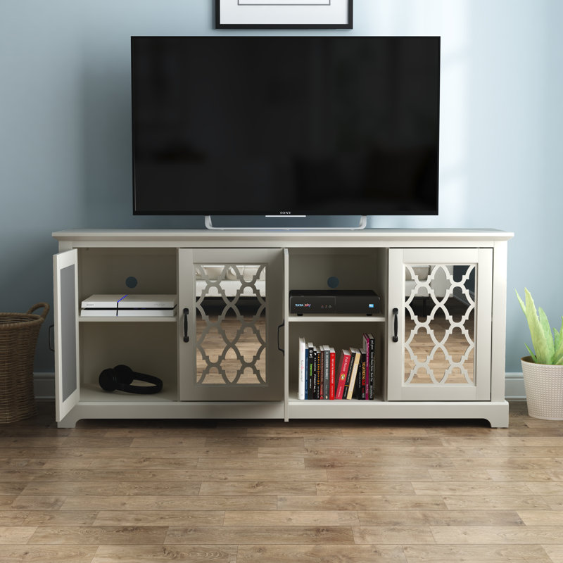 Chessani TV Stand for TVs up to 75", Ivory