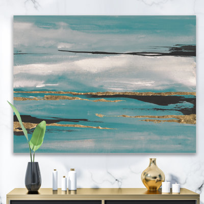 Glam Teal Watercolor I, reproduction d'art sur toile tendue