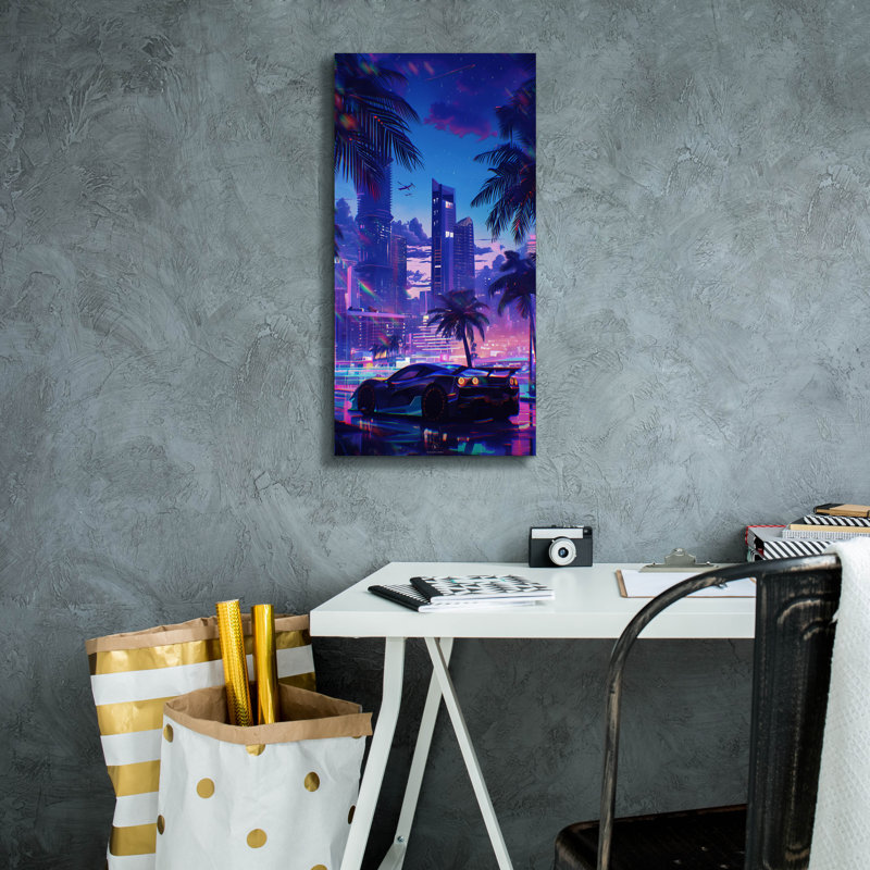 «Summer Vibes 4» par Katalina Ooma, art mural sur toile, H 24 po x l 12 po x P 0,75 po