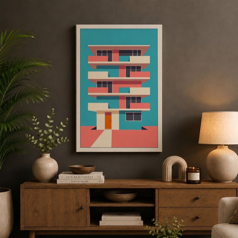 Print, 24x16 - 61.0 x 40.6 cm, Teal Border