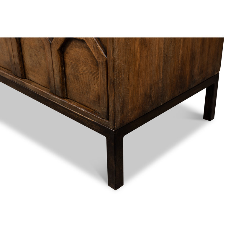 Becket 74'' Solid Wood Sideboard, Brown