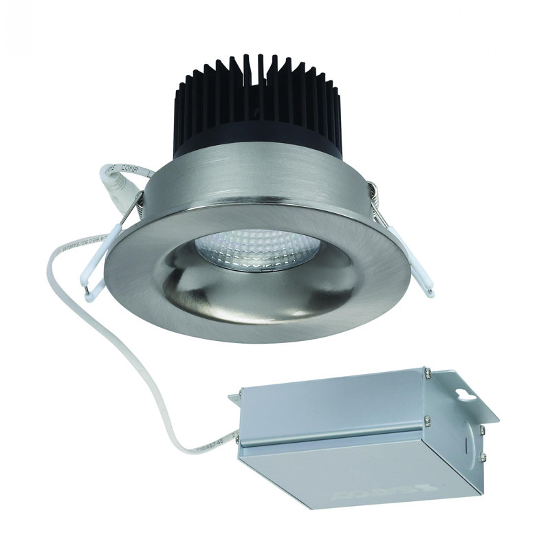 Ensemble d'éclairage encastré 4,38 "à DEL IC, Nickel brossé