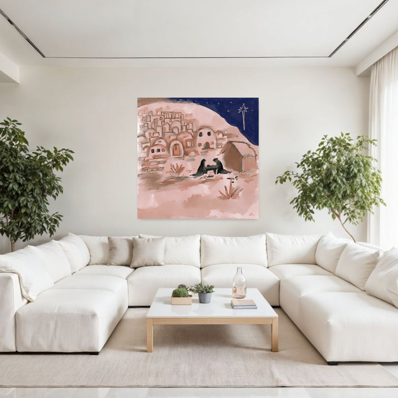 Art contemporain paisible, art abstrait d'hiver rustique, H 48 po x l 48 po