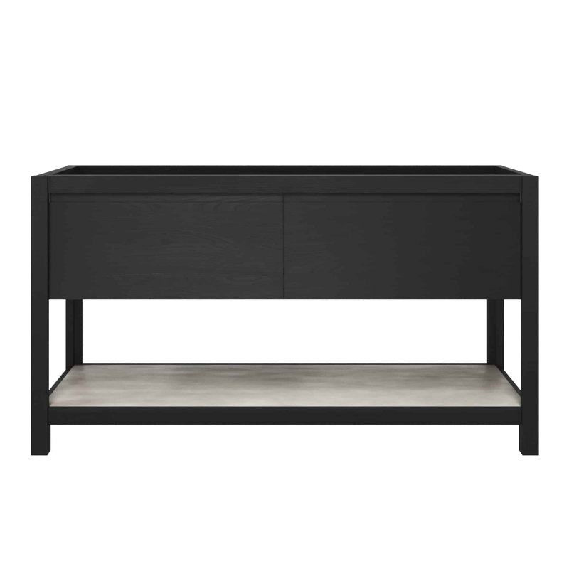 Base de meuble-lavabo simple 60 po Solace, Chêne minuit