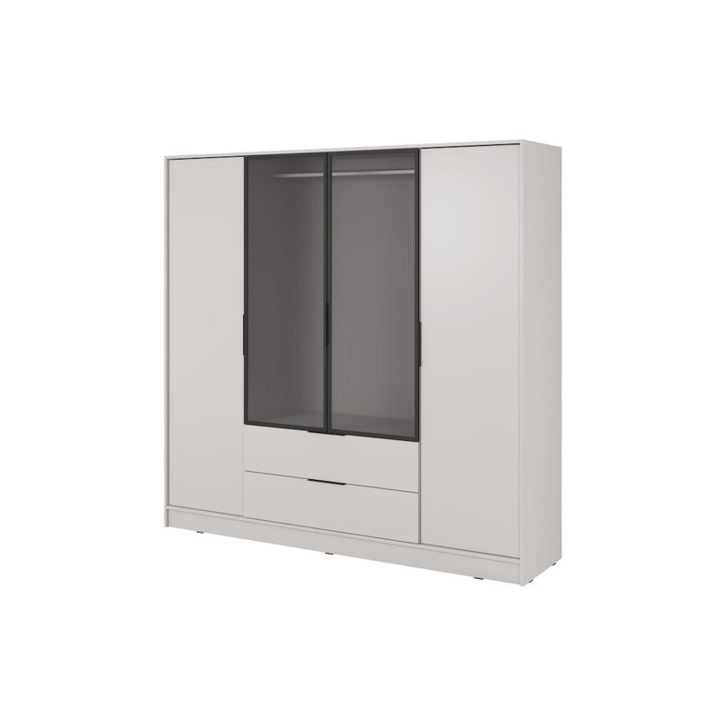 Cayslee 2 Door Manufactured Wood Wardrobe, Cashmere
