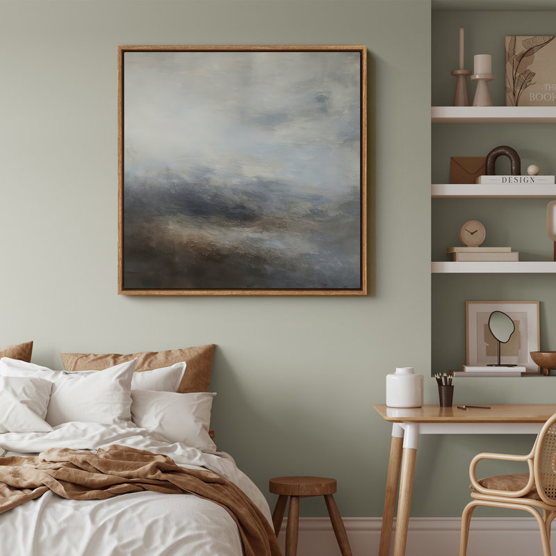 Art mural encadré, rétro, antique et classique pour chambre à coucher - 16 po x 16 po, H 16 po x l 16 po, Naturel