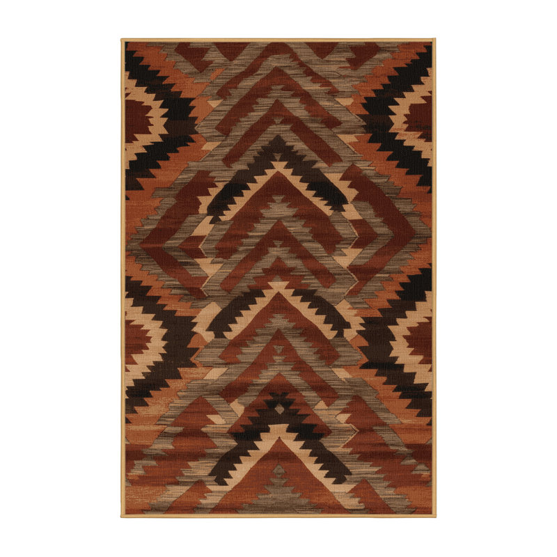 Tapis brun lavable à la machine, Rectangle 8 pi x 10 pi