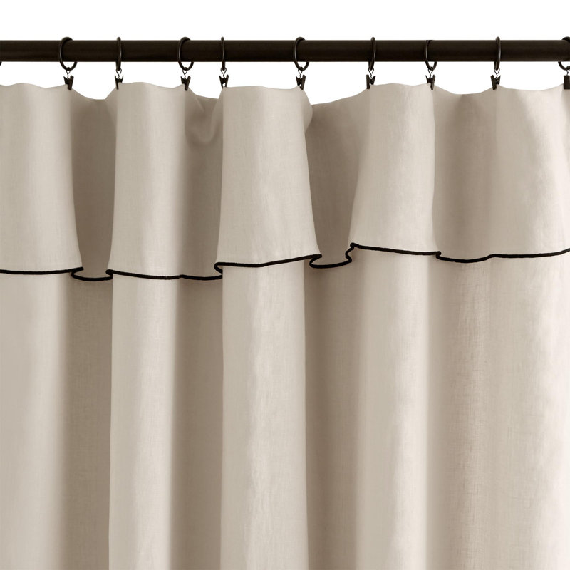 Dziedzic Panel Semi Sheer Single Curtain, 150 W x 280 D cm, Light Beige