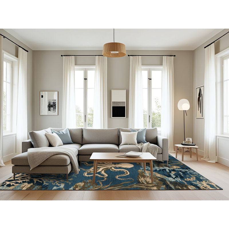 Tapis gris lavable à la machine, Rectangle 8 pi x 10 pi