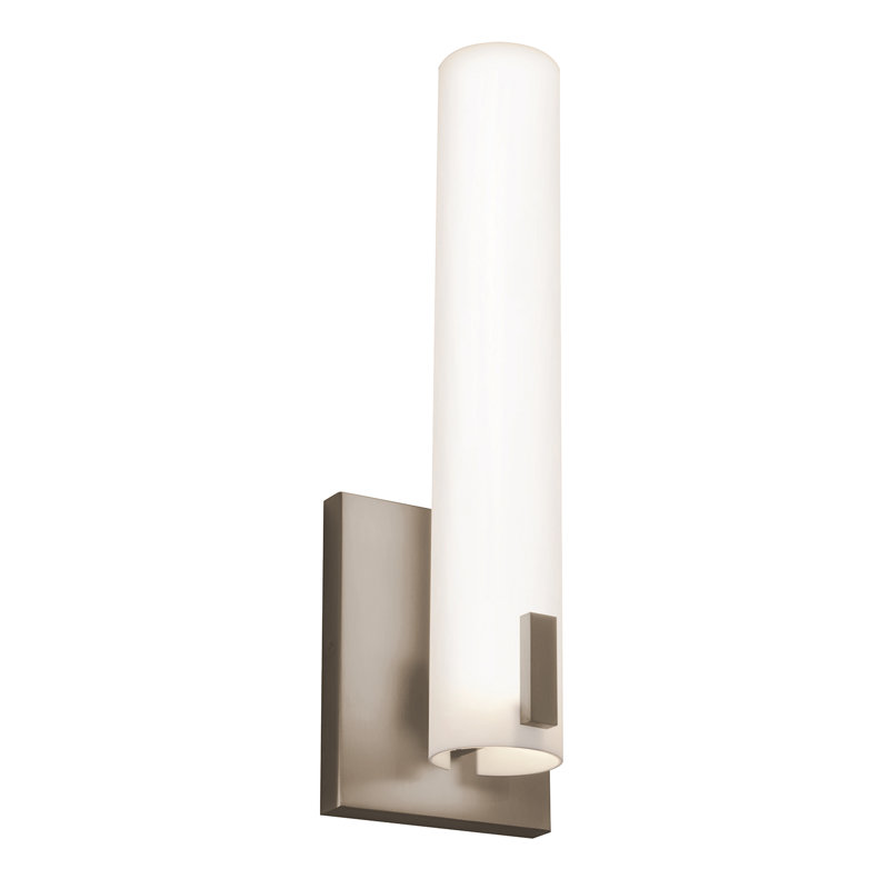 Bowen - 14'' LED Wall Sconce - 16W - Satin Nickel, Frosted White, Satin Nickel