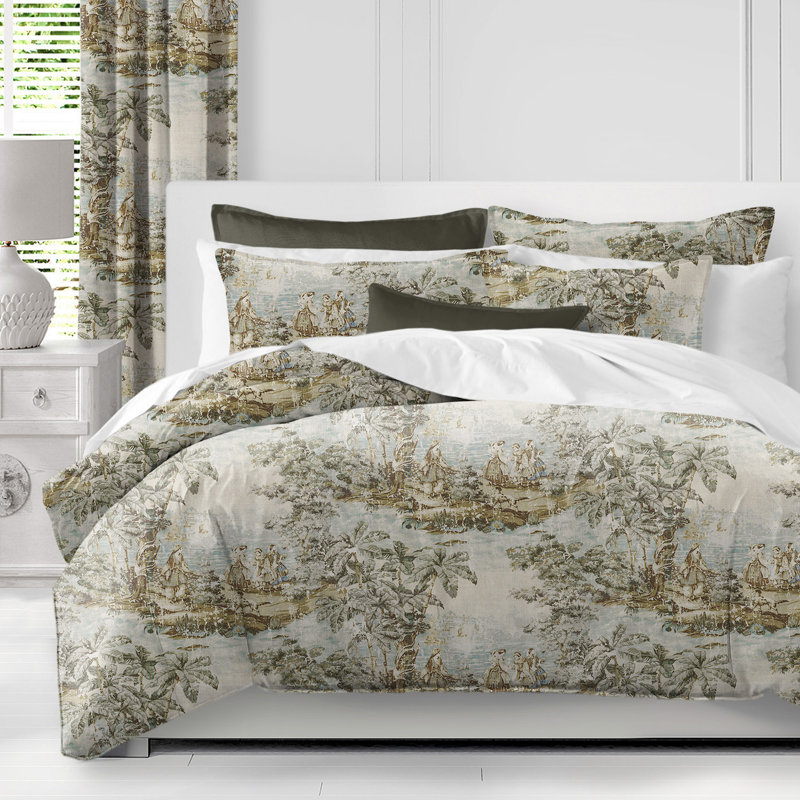French Countryside Beige/Ivory Linen Duvet Cover Set