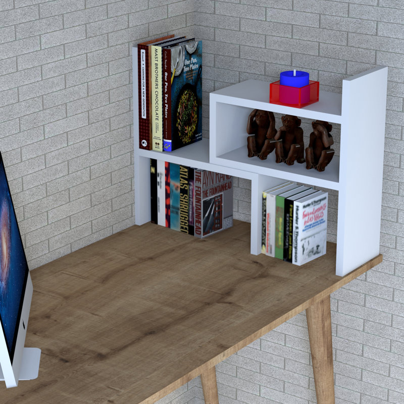 Floydene 45cm H x 50cm W Standard Bookcase, White