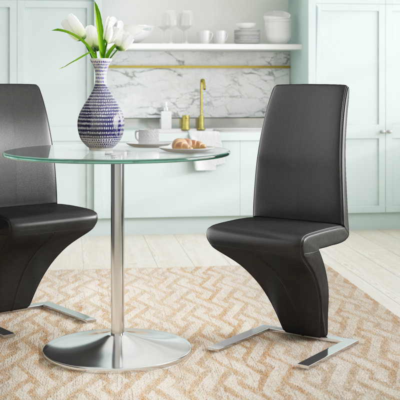 48cm H Upholstered Side Chair, Black