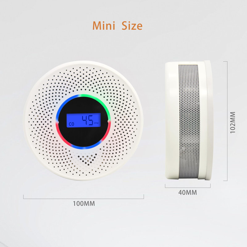 Upgraded Interlinked Smoke Carbon Monoxide Detector, Wireless Interconnected Smoke And CO Alarm,(White/4 PCS)