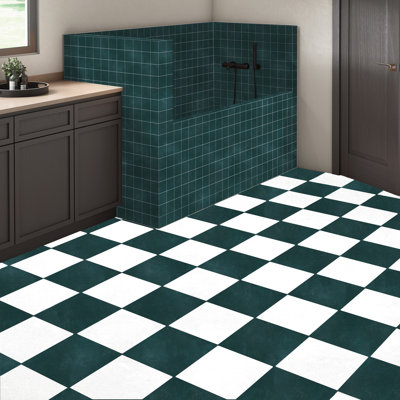 Literary License 3'' W x 3'' L Porcelain Concrete Look Tile Grid Mosaic Sheet