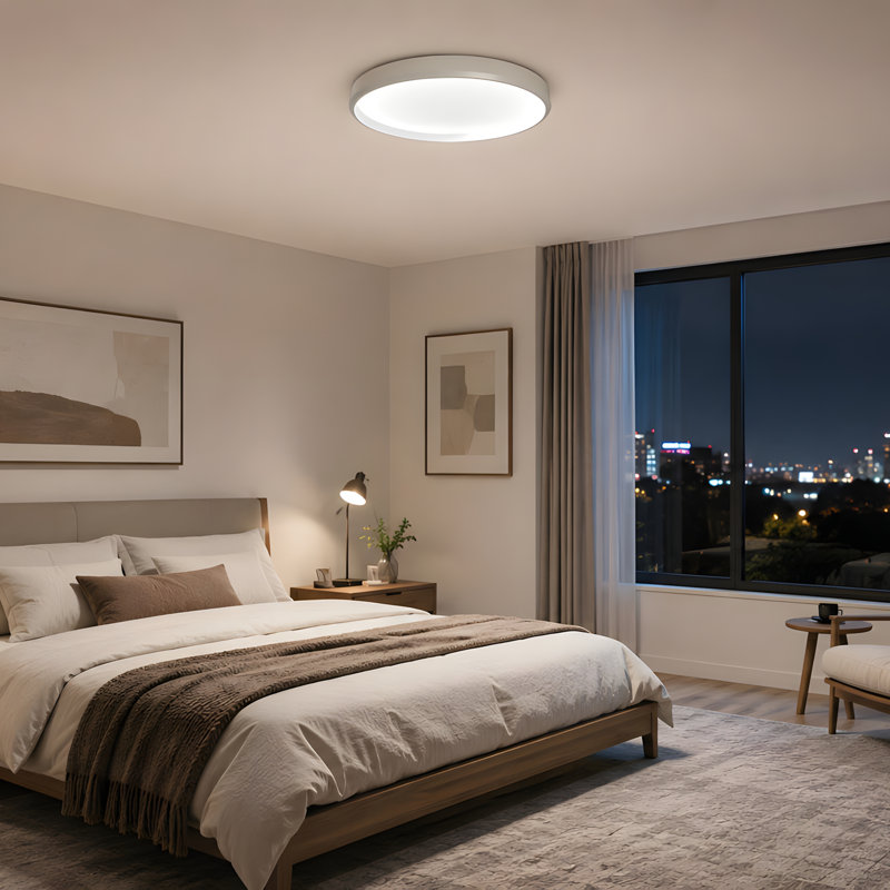 Lumary 16.5" Smart Natural Sky Ceiling Light, 1800K-12000K Circadian Rhythm Flush Mount Light with App & Voice & Remote Control Artificial Skylight