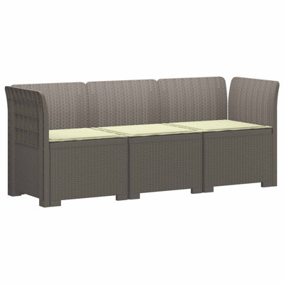  Garden Sofa Rattan Look PP Outdoor Seating Modern Lounge Modular Casual