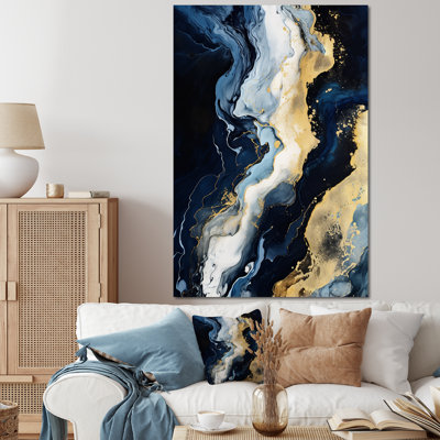 Abstrait, encre liquide abstraite, tourbillons II - encre liquide abstraite, art mural