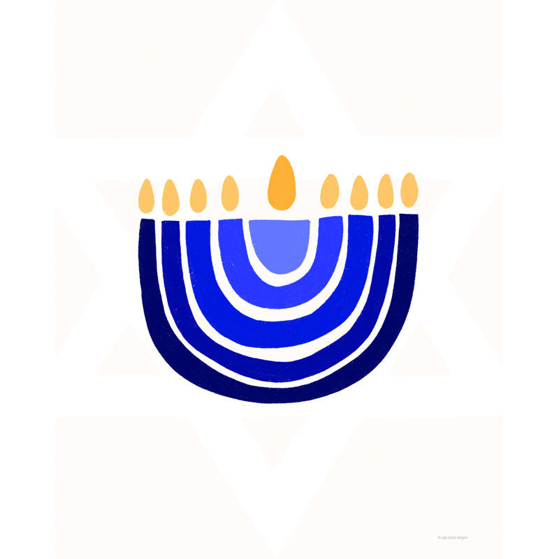 «Ilmars Rainbow Menorah», reproduction sur toile tendue, H 18 po x l 12 po
