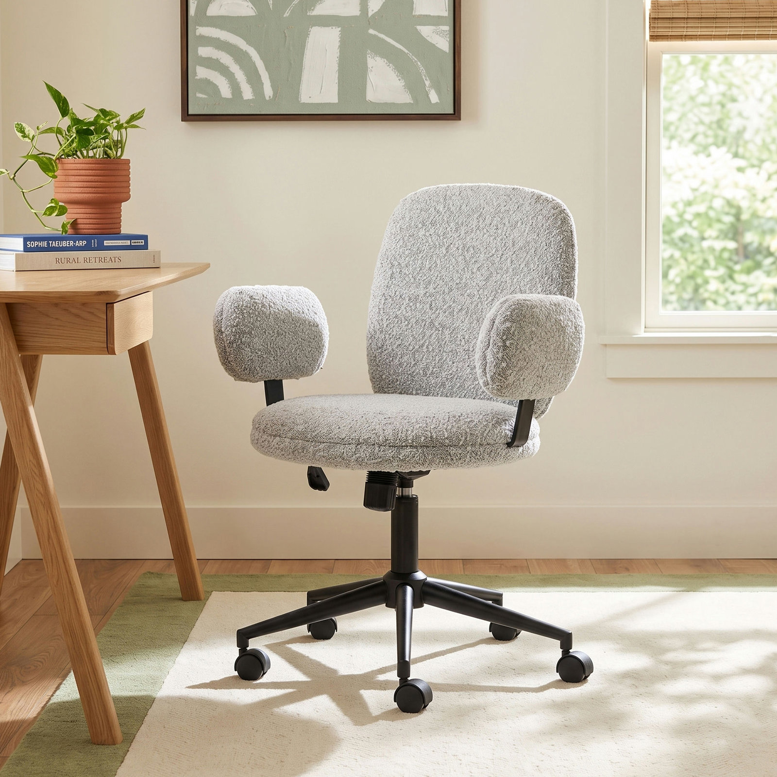 Arwen Adjustable Office Chair, Light Gray