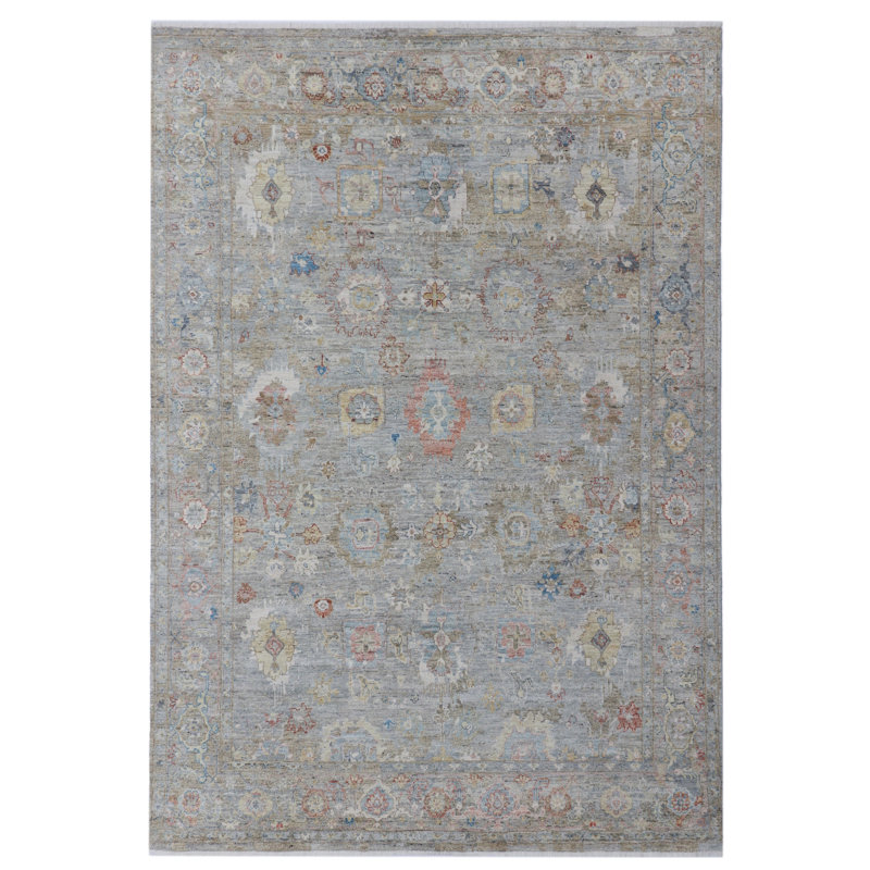 Grey Antique Revival Wool Rug, Rectangle 8' x 10'