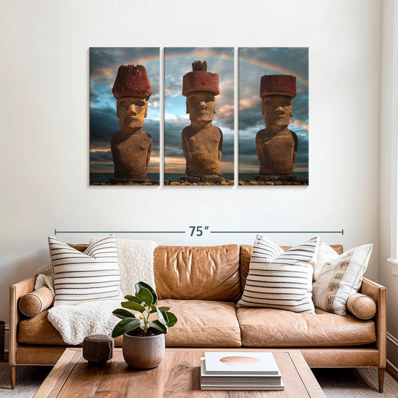 Lilie Moai Statues, 36" H x 57" W