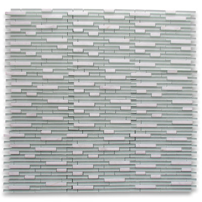 Carreau de mosaïque linéaire en marbre 12 po x 12 po pour mur et plancher
