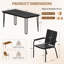 Ensemble de salle à manger rectangulaire pour 6 personnes L 66,9 po avec 4 chaises-640449424