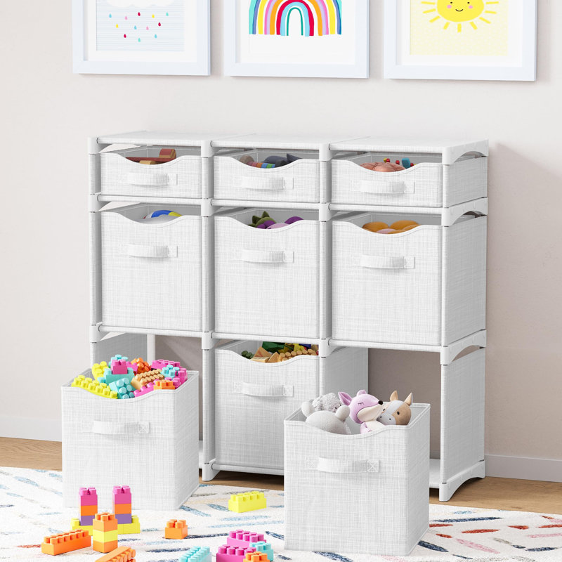 9 Compartment Wardrobe Organizer And Storage Cabinet, Easy To Assemble Wardrobe Storage Unit With Drawers