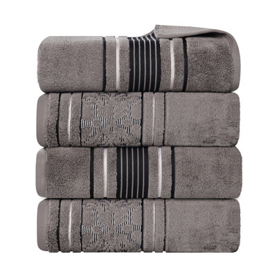 Ensemble de serviettes en coton uni et jacquard Sadie Zero Twist
