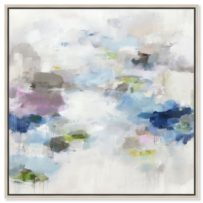 «Cloud Drift I», reproduction d'art sur toile encadrée par Art Remedy, cadre argenté, 40 x 40
