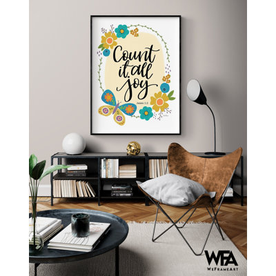 «Count It All Joy» par Lisa Larson, impression grand James 1: 2, affiche joyeuse, joyeux décor pour enfants, impression d'idée cadeau réconfortante colorée