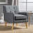 Alcide Mid-Century Modern Upholstered Tufted Armchair with Natural Wood Legs-1795470480