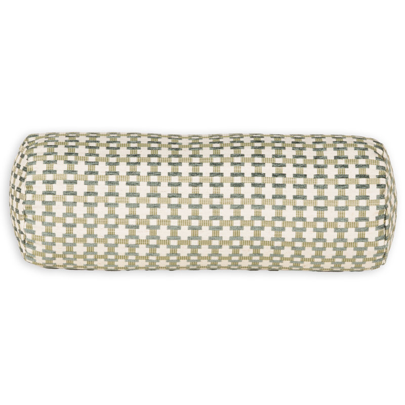Birch Lane Stride Throw Pillow Bolster, Green Geometric